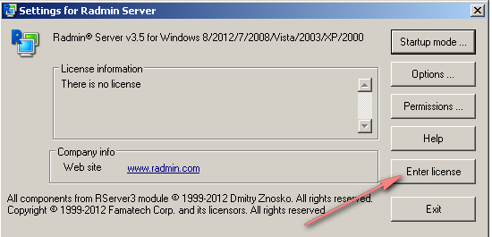 Radmin server 3.5 license code